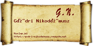 Gödri Nikodémusz névjegykártya